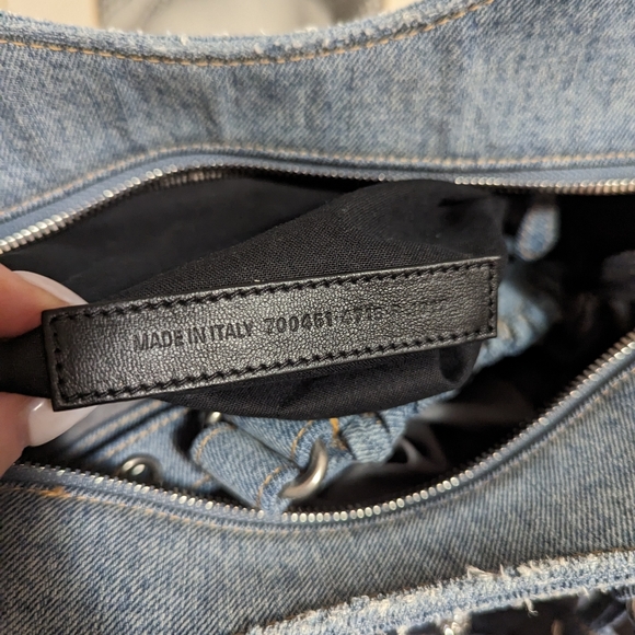 Balenciaga Neo Cagole City Handbag in Denim and Crystal - Picture 9 of 13